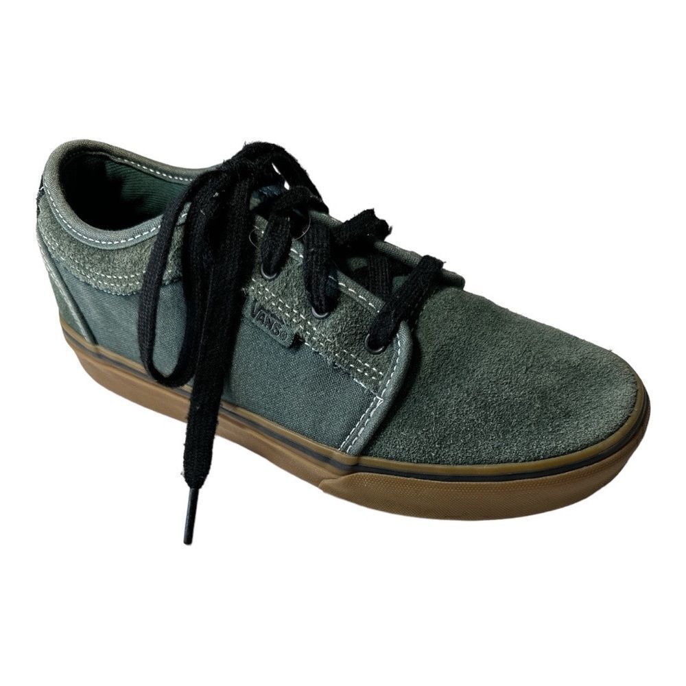 VANS Youth Pro Lace Up Skateboard Sneakers Shoes Green Size 4